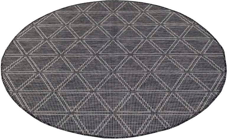 Carpet City Teppich »Palm«, rund, Wetterfest & UV-beständig, für Balkon, Terrasse, Küche, flach gewebt von Carpet City