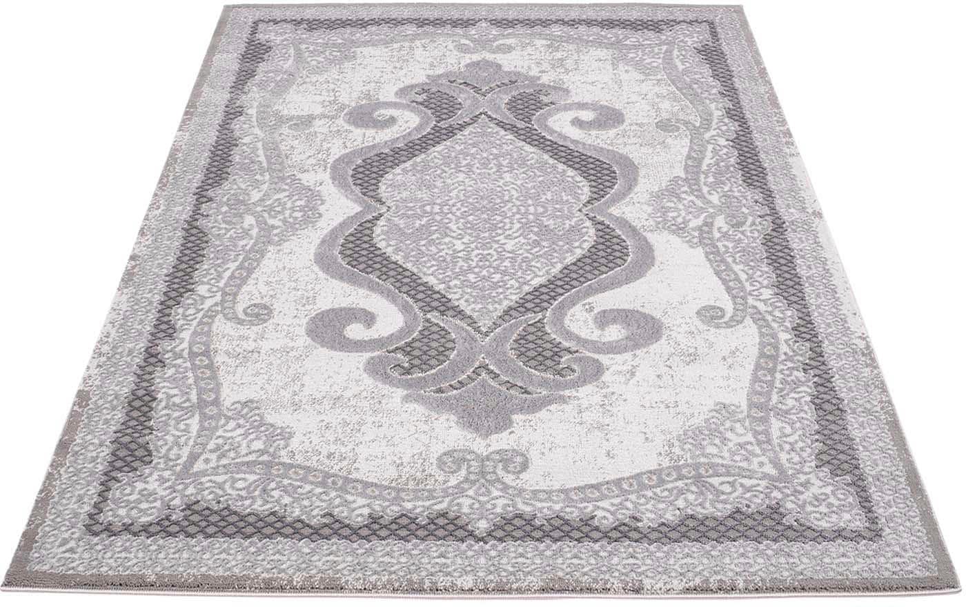 Carpet City Teppich »Platin 7741«, rechteckig, Kurzflor, Ornamente, Glänzend durch Polyester von Carpet City