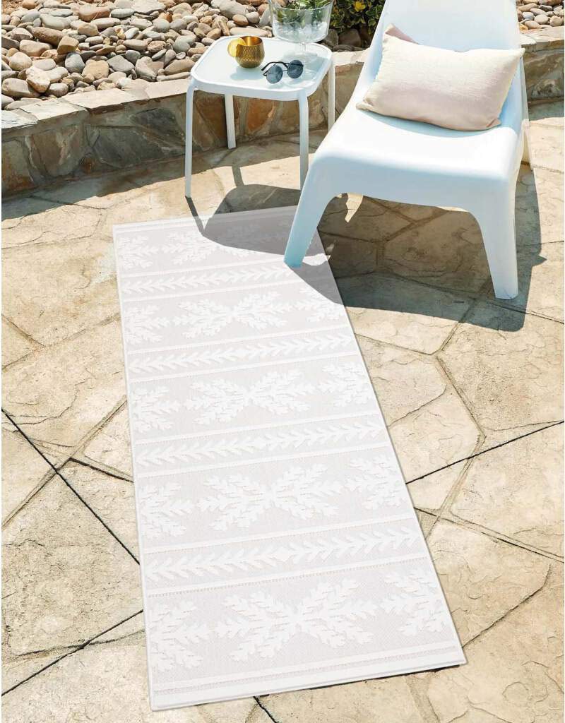 Carpet City Teppich »In-& Outdoorteppich Santorini 411, 3D-Effekt, Boho-Optik«, rechteckig, 5 mm Höhe, Wetterfest & UV-beständig für Terrasse, Balkon, Küche, Flur von Carpet City