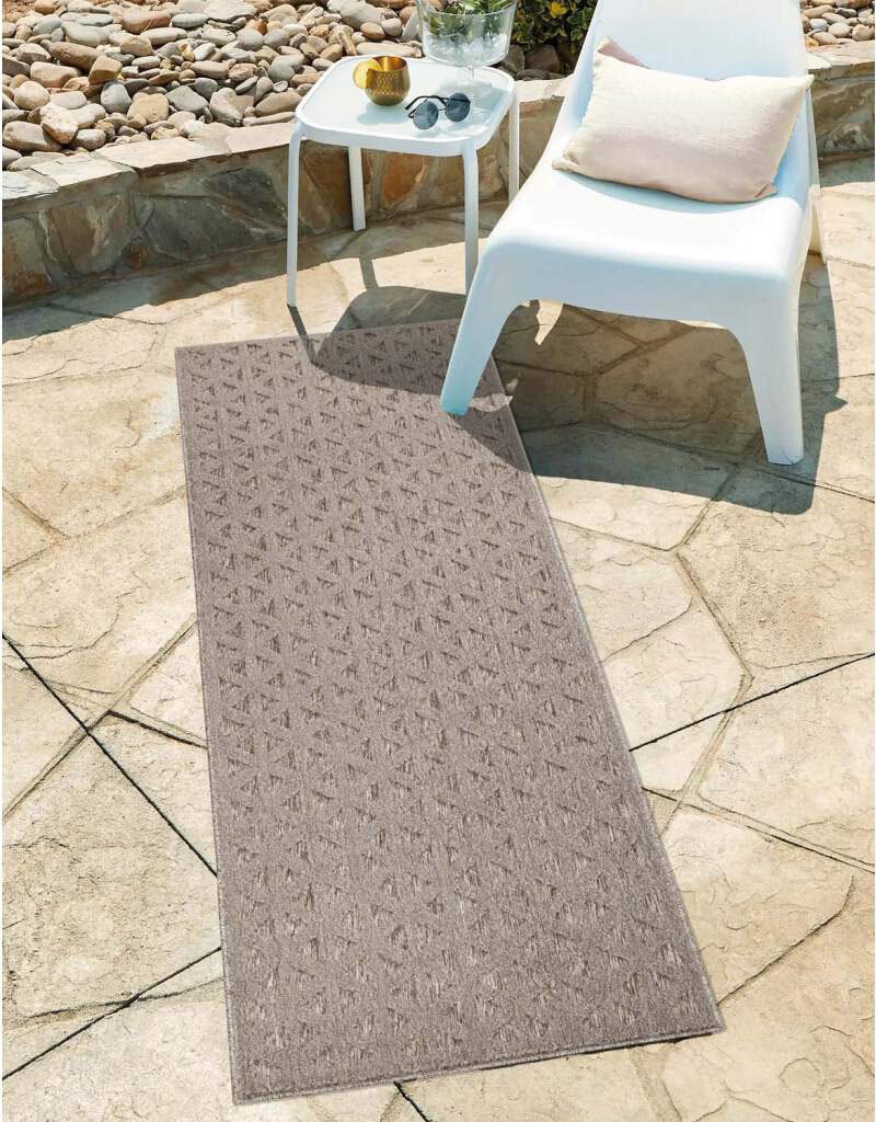 Carpet City Teppich »In-& Outdoorteppich Santorini 446, 3D-Effekt, Geo-Muster«, rechteckig, Wetterfest & UV-beständig für Terrasse, Balkon, Küche, Flur von Carpet City