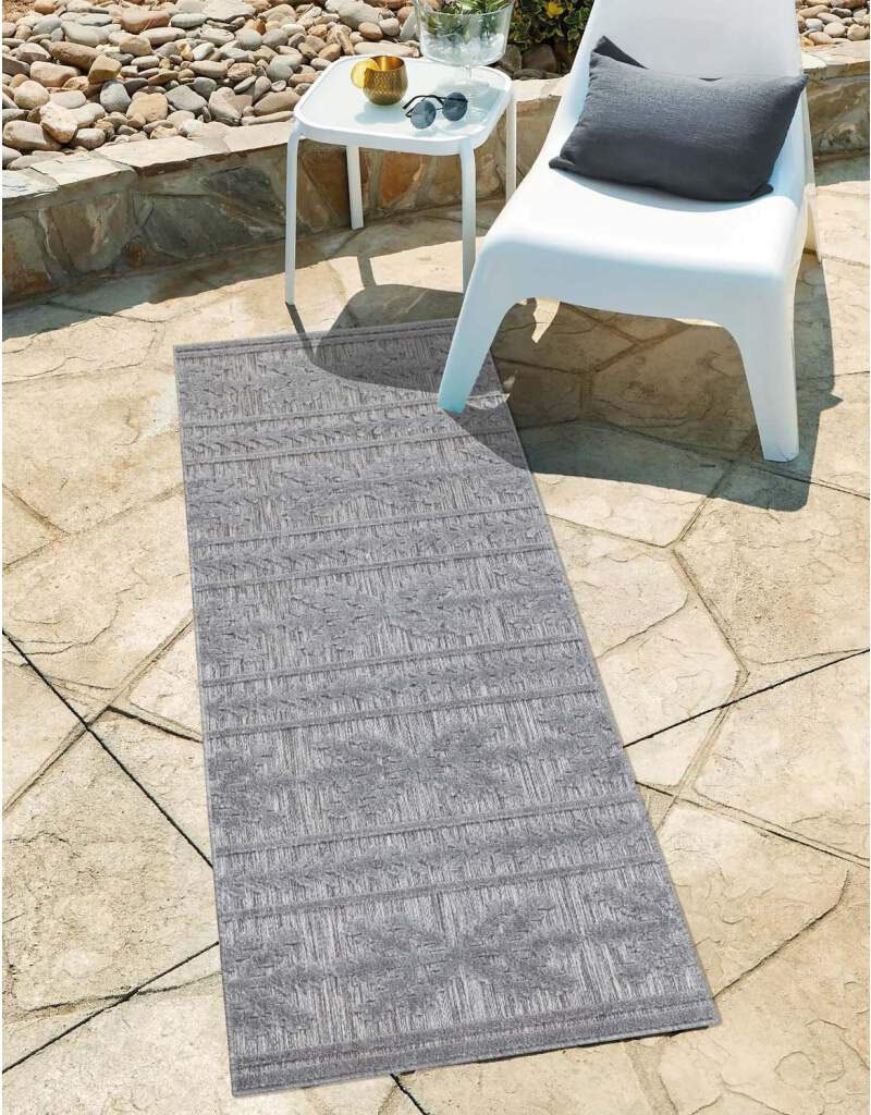 Carpet City Teppich »In-& Outdoorteppich Santorini 411, 3D-Effekt, Boho-Optik«, rechteckig, 5 mm Höhe, Wetterfest & UV-beständig für Terrasse, Balkon, Küche, Flur von Carpet City