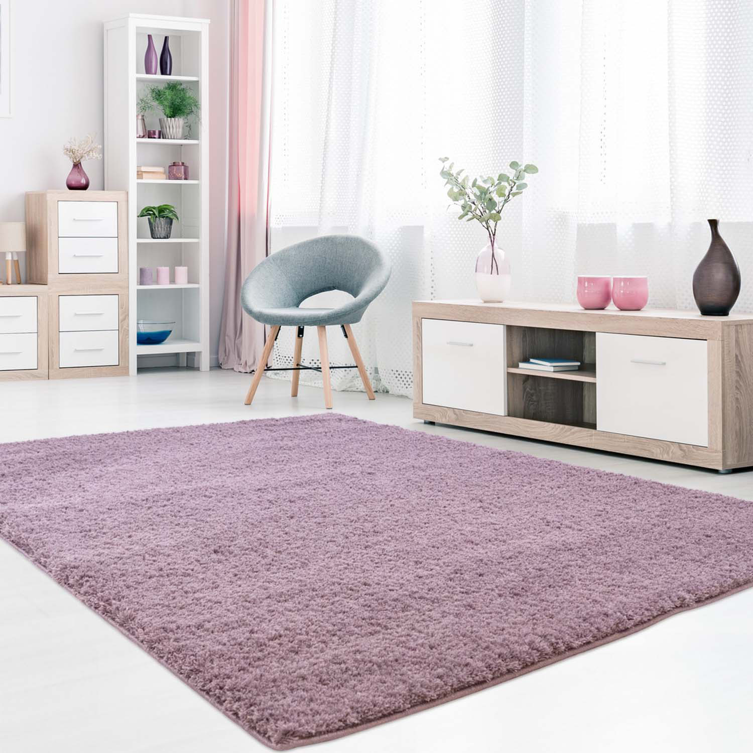 Carpet City Teppich »Softshine 2236«, rechteckig, Hochflor, besonders weich, Uni-Farben von Carpet City