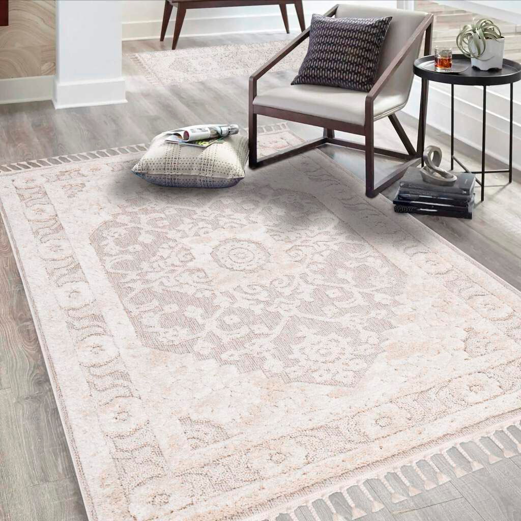 Carpet City Teppich »Valencia 732«, rechteckig, Boho-Stil, Ornamente, 3D-Effekt, mit Fransen, Sisal von Carpet City