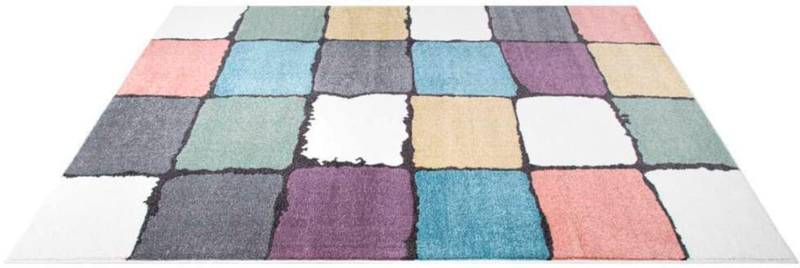 Carpet City Teppich »YOUNG919«, rechteckig, 11 mm Höhe, Bunter Kinderteppich mit Karo-Muster von Carpet City