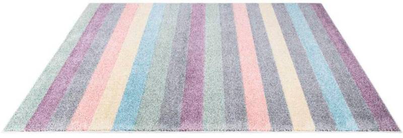 Carpet City Teppich »YOUNG955«, rechteckig, 11 mm Höhe, Bunter Kinderteppich mit Streifen-Muster von Carpet City