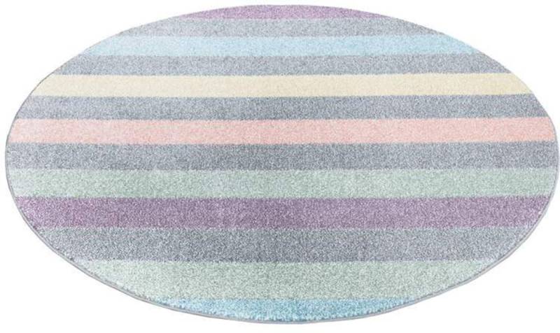 Carpet City Teppich »YOUNG955«, rund, 11 mm Höhe, Bunter Kinderteppich mit Streifen-Muster von Carpet City