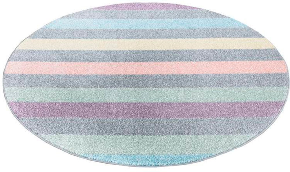 Carpet City Teppich »YOUNG955«, rund, 11 mm Höhe, Bunter Kinderteppich mit Streifen-Muster von Carpet City