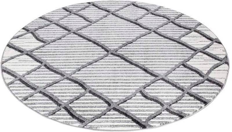 Carpet City Teppich »YOUNG965«, rund, 11 mm Höhe, Moderner Jugend-Teppich mit Raute-Optik von Carpet City