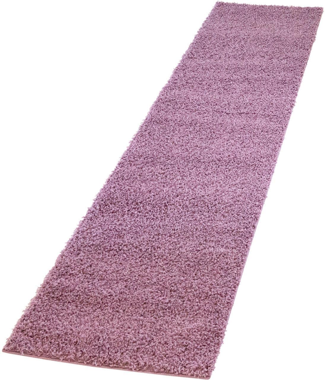 Carpet City Hochflor-Läufer »Pastell Shaggy300«, rechteckig, Shaggy Hochflor Teppich, Uni Farben, Weich, ideal für Flur & Diele von Carpet City