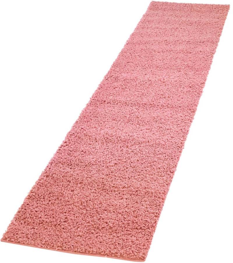 Carpet City Hochflor-Läufer »Pastell Shaggy300«, rechteckig, 30 mm Höhe, Shaggy Hochflor Teppich, Uni Farben, Weich, ideal für Flur & Diele von Carpet City