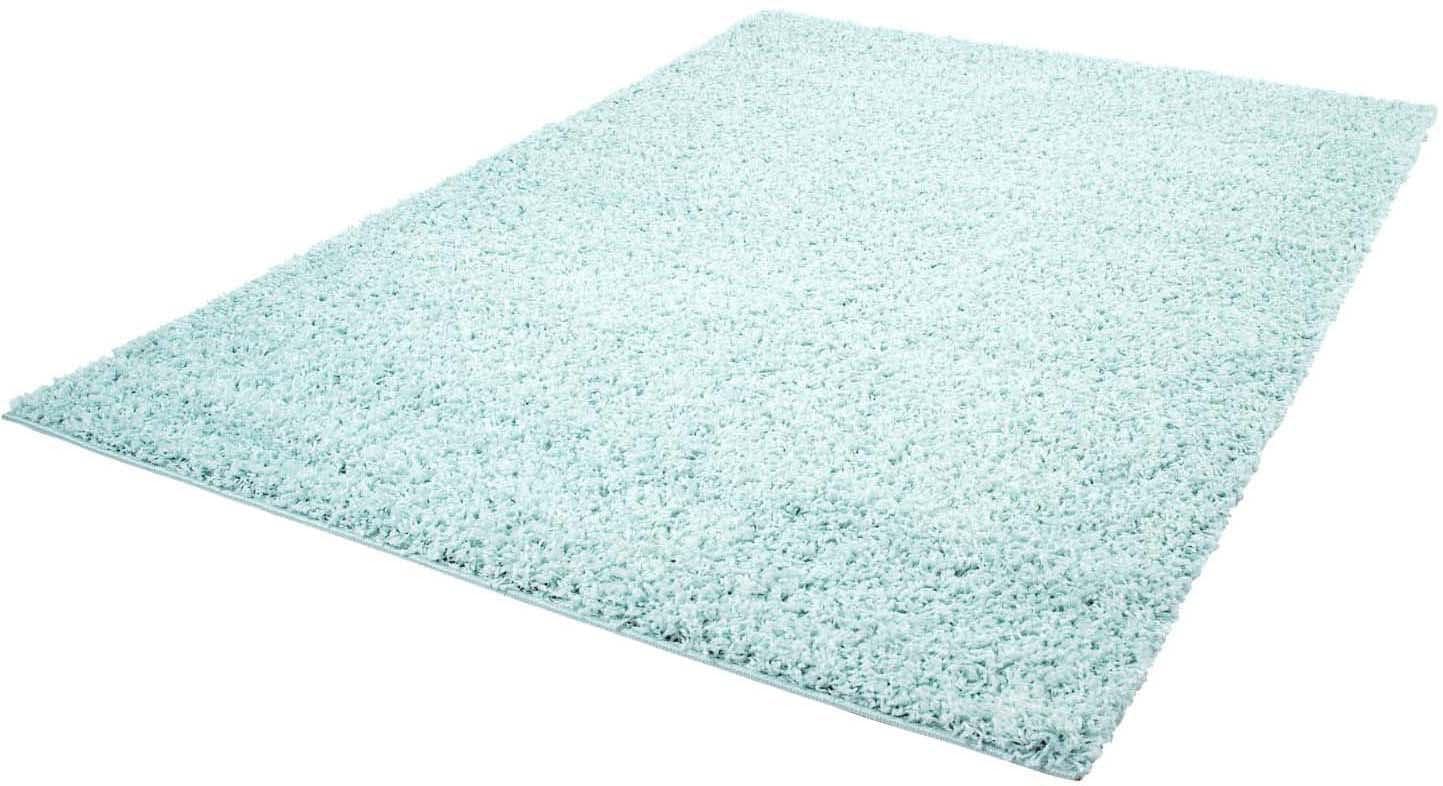 Carpet City Hochflor-Teppich »Pastell Shaggy300«, rechteckig, Shaggy Hochflor Teppich, Uni Farben, Weich von Carpet City