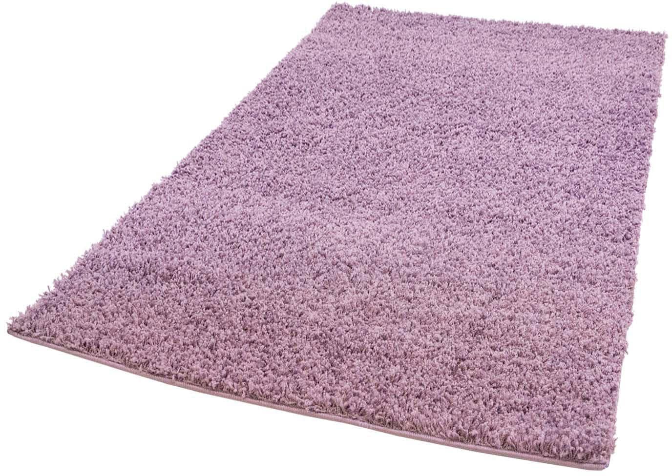 Carpet City Hochflor-Teppich »Pastell Shaggy300«, rechteckig, Shaggy Hochflor Teppich, Uni Farben, Weich von Carpet City