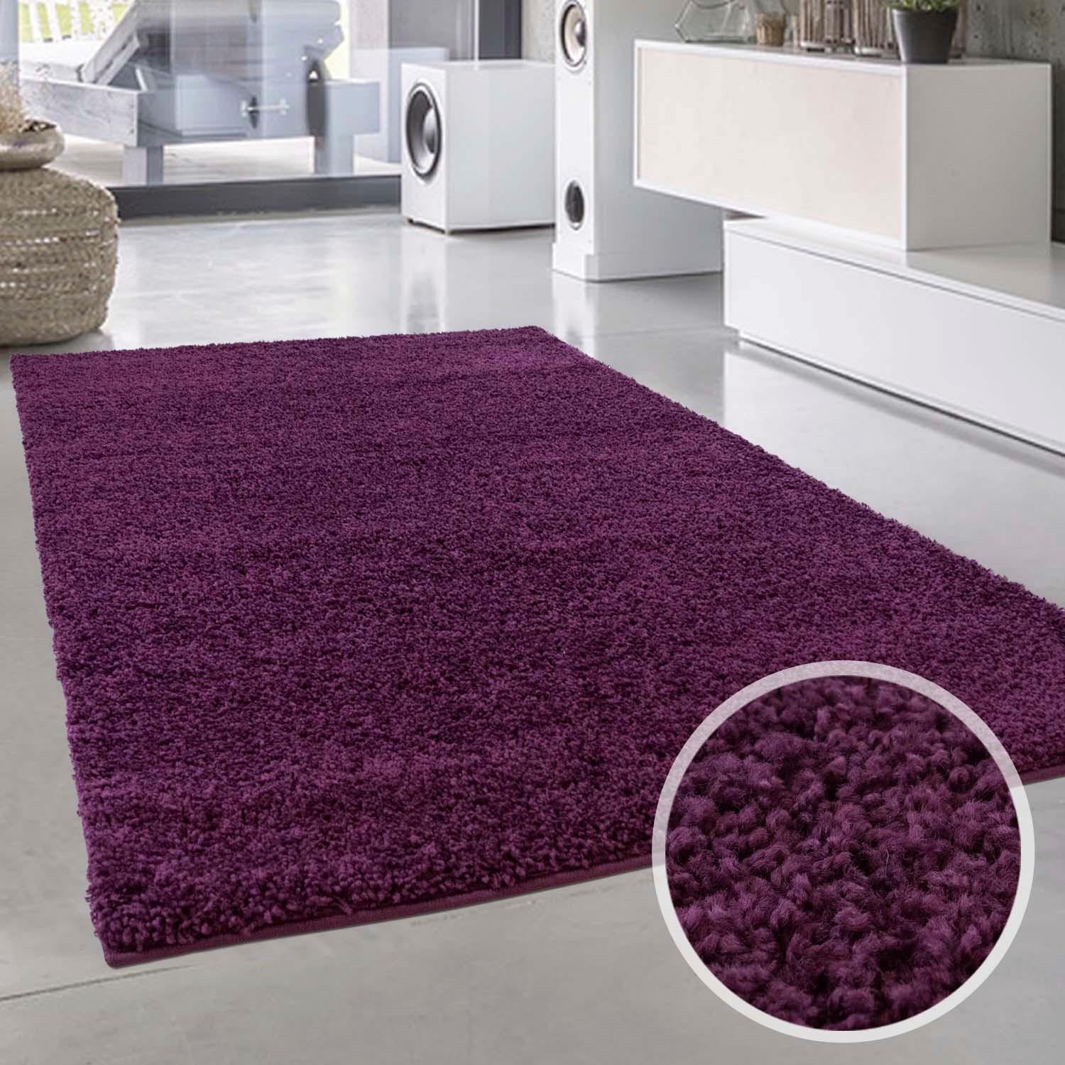 Carpet City Hochflor-Teppich »Shaggi uni 500«, rechteckig, Shaggy-Teppich, Uni Farben, Langflor, Weich von Carpet City