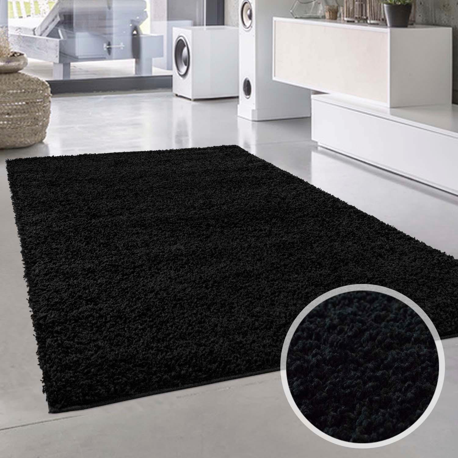 Carpet City Hochflor-Teppich »Shaggi uni 500«, rechteckig, Shaggy-Teppich, Uni Farben, Langflor, Weich von Carpet City