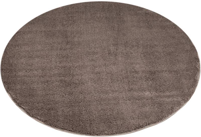 Carpet City Teppich »Softshine 2236«, rund, 14 mm Höhe, besonders weich, Uni Farben, ideal für Wohnzimmer & Schlafzimmer von Carpet City