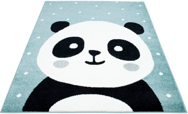 Carpet City Kinderteppich »Bubble Kids 1334«, rechteckig, Spielteppich, Panda-Bär, Weicher Flor, Pflegeleicht, Kinderzimmer von Carpet City