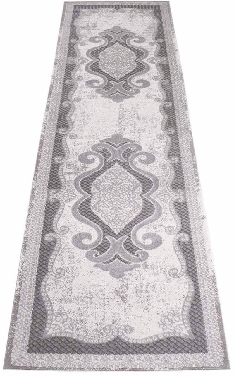 Carpet City Läufer »Platin 7741«, rechteckig, 11 mm Höhe, Kurzflor, Ornamente, Glänzend durch Polyester, ideal für Flur & Diele von Carpet City