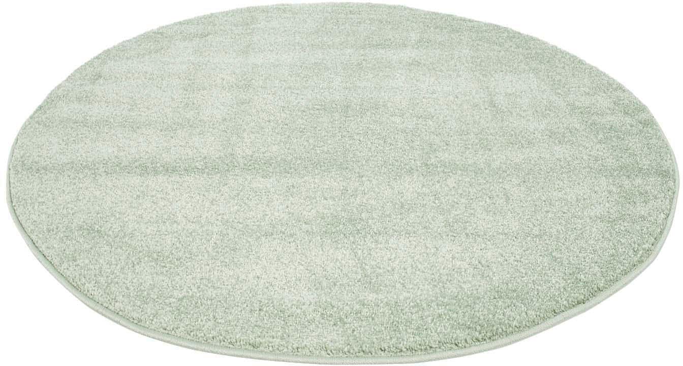 Carpet City Teppich »Moda Soft 2081«, rund, 11 mm Höhe, Kurzflor, Uni Farben, Weicher Flor von Carpet City