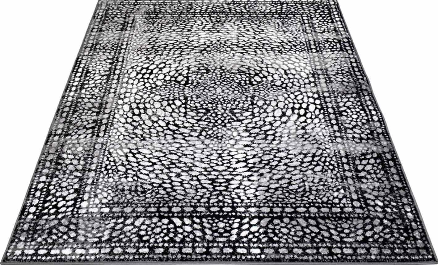 Carpet City Teppich »Timeless 7693«, rechteckig, Kurzflor, Mäander, Bordüre, ideal für Wohnzimmer & Schlafzimmer von Carpet City