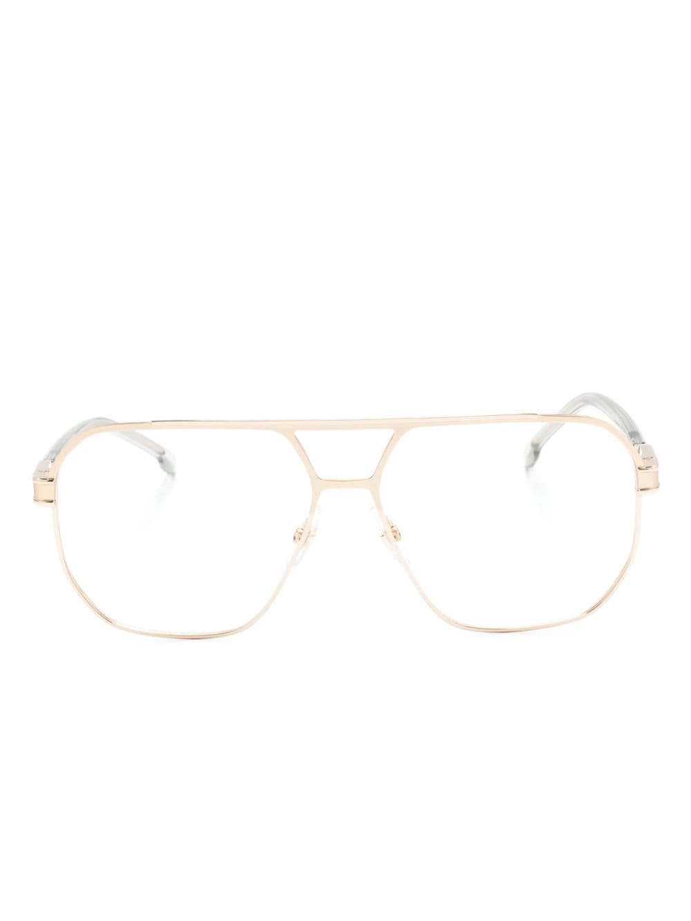 Carrera logo-engraved pilot-frame glasses - Gold von Carrera