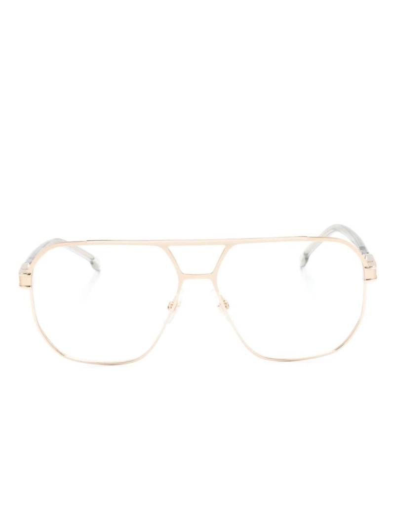 Carrera logo-engraved pilot-frame glasses - Gold von Carrera