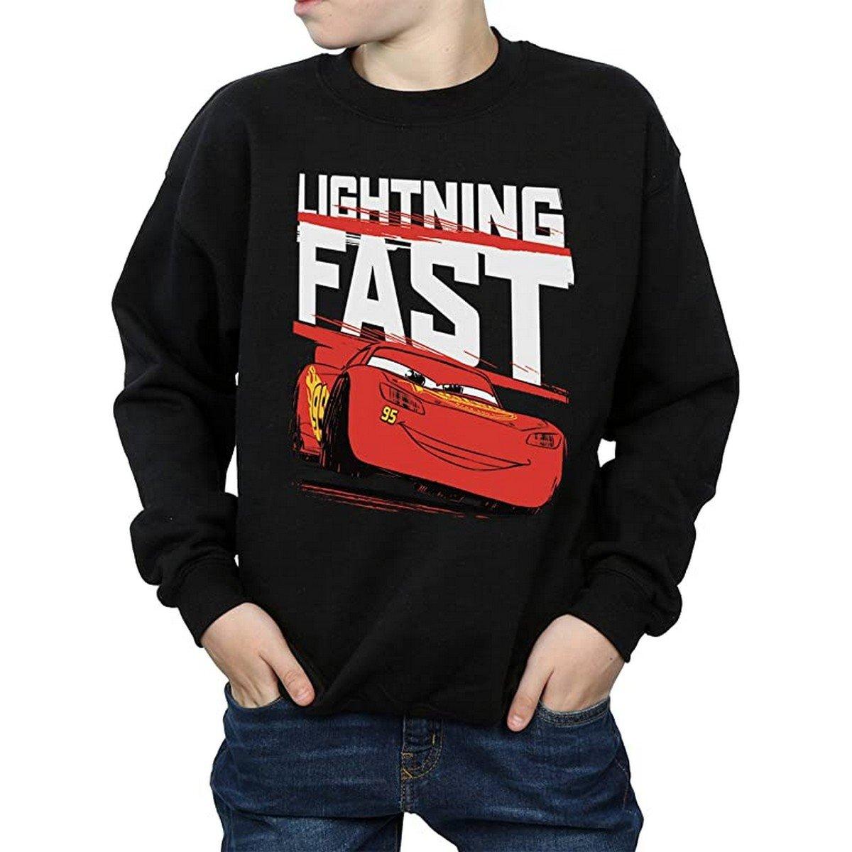 Cars - Lightning Fast Sweatshirt, 116, Schwarz von Cars