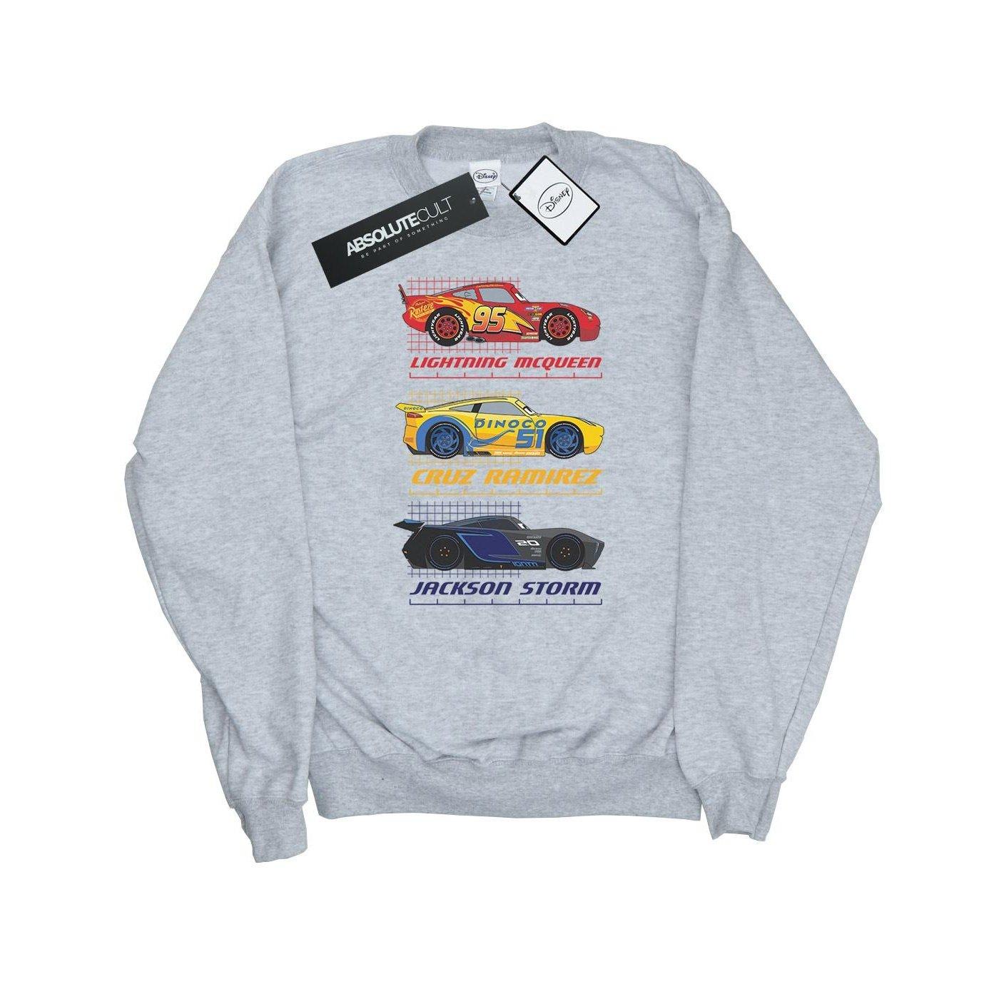 Cars - Racer Profile Sweatshirt, für Herren, Grau, Größe L von Cars