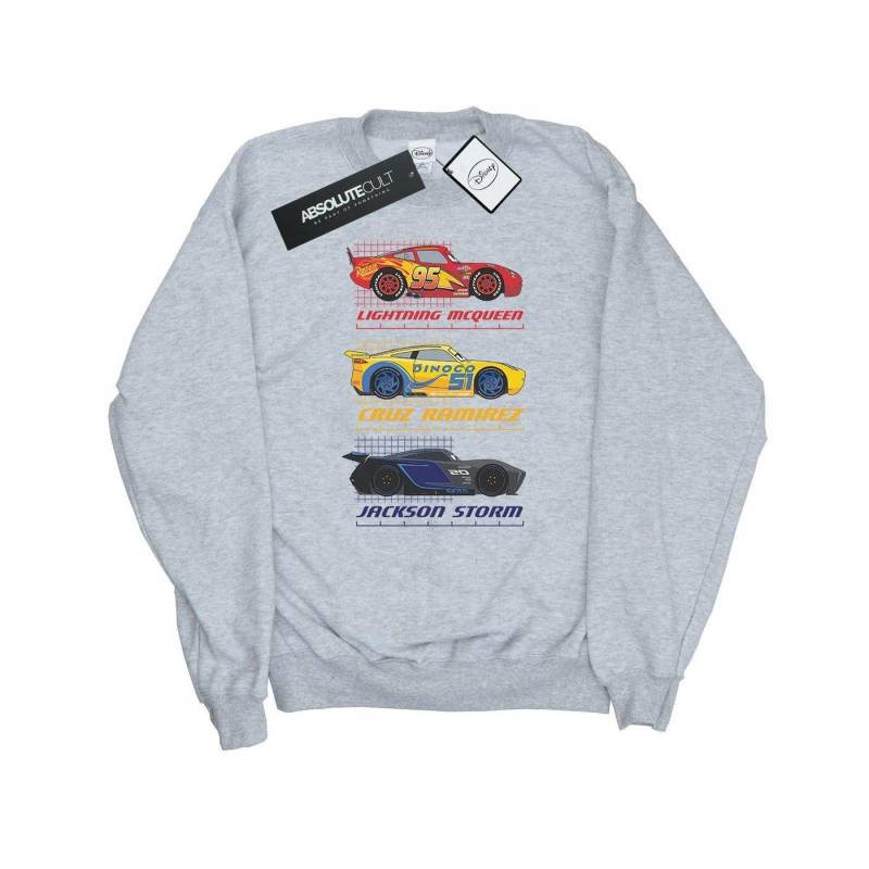 Cars - Racer Profile Sweatshirt, für Herren, Grau, Größe M von Cars