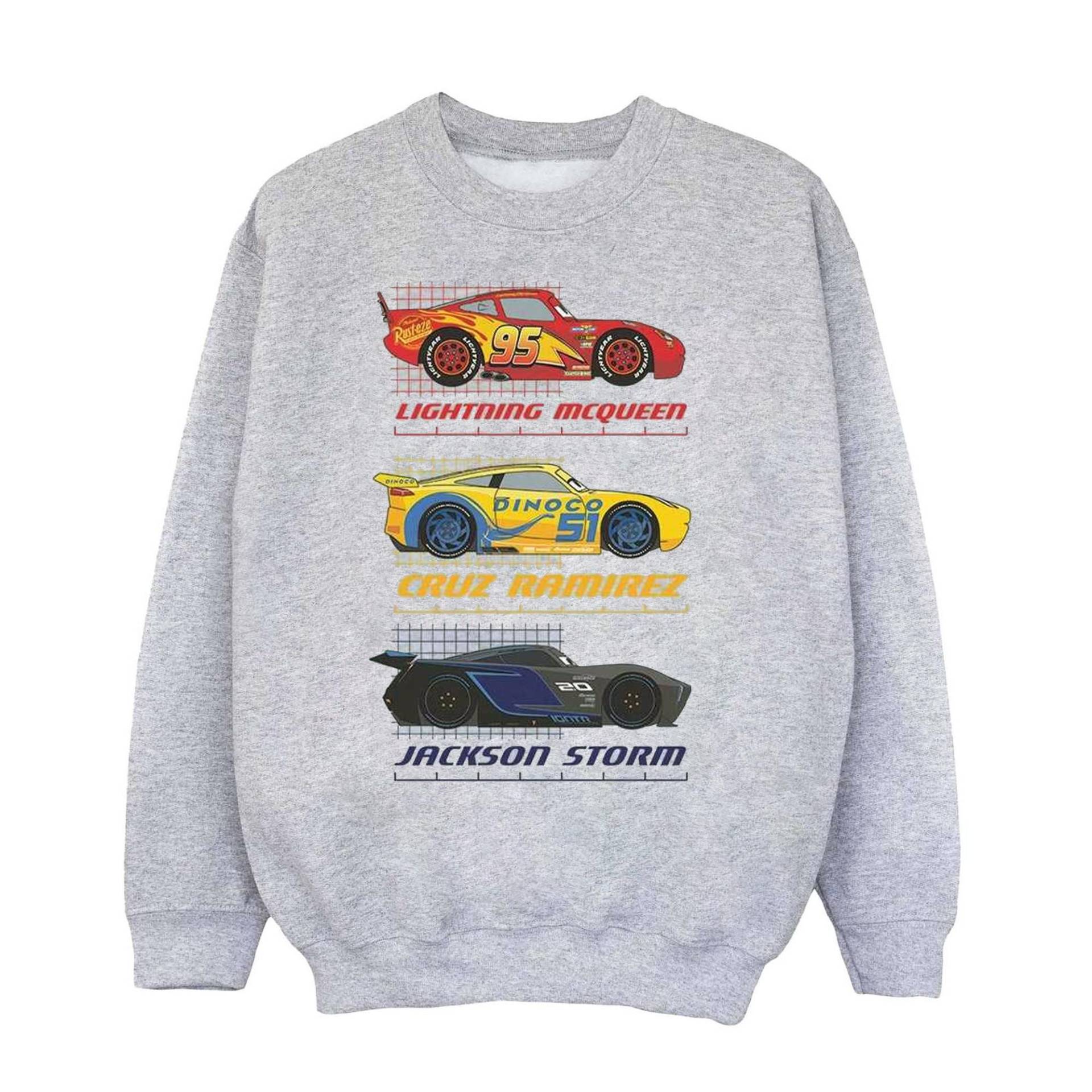 Cars - Racer Profile Sweatshirt, 116, Grau von Cars