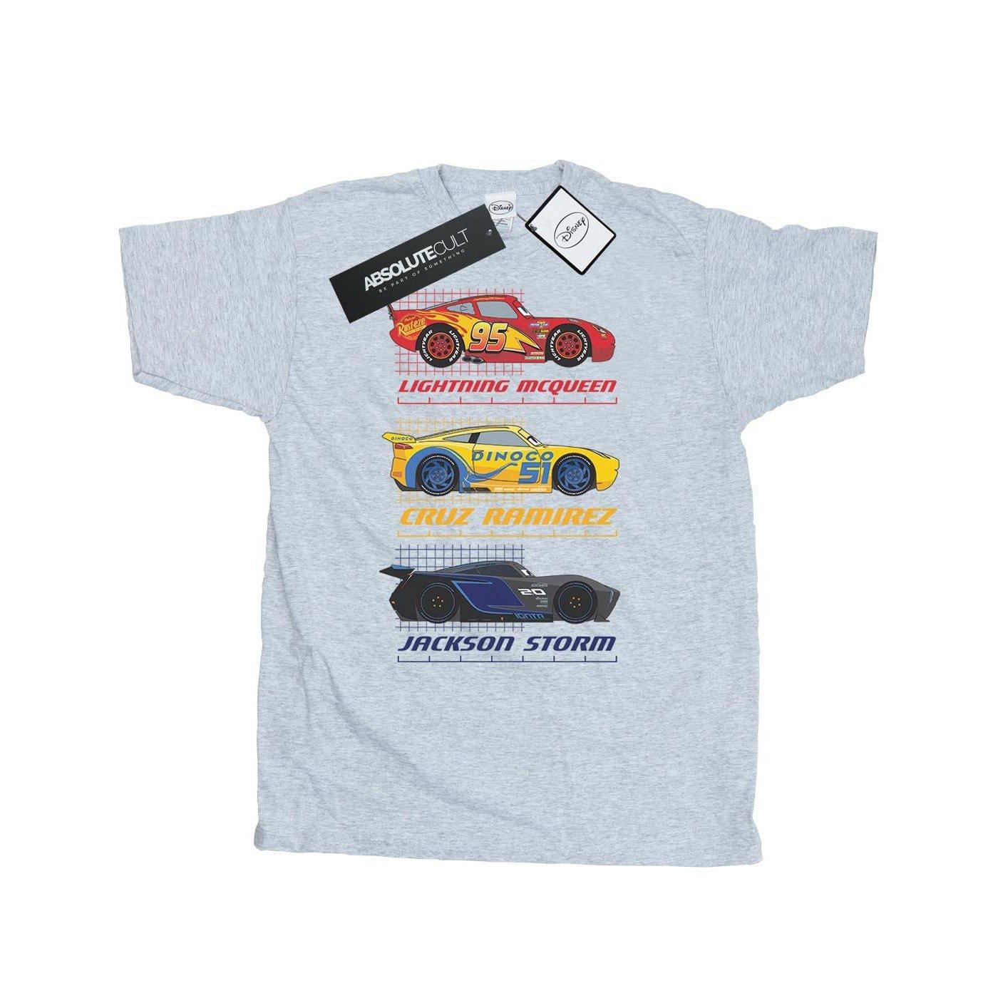 Cars - Racer Profile TShirt, für Herren, Grau, Größe S von Cars