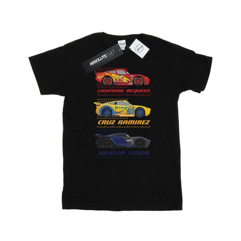 Cars - Racer Profile TShirt, für Herren, Schwarz, Größe L von Cars