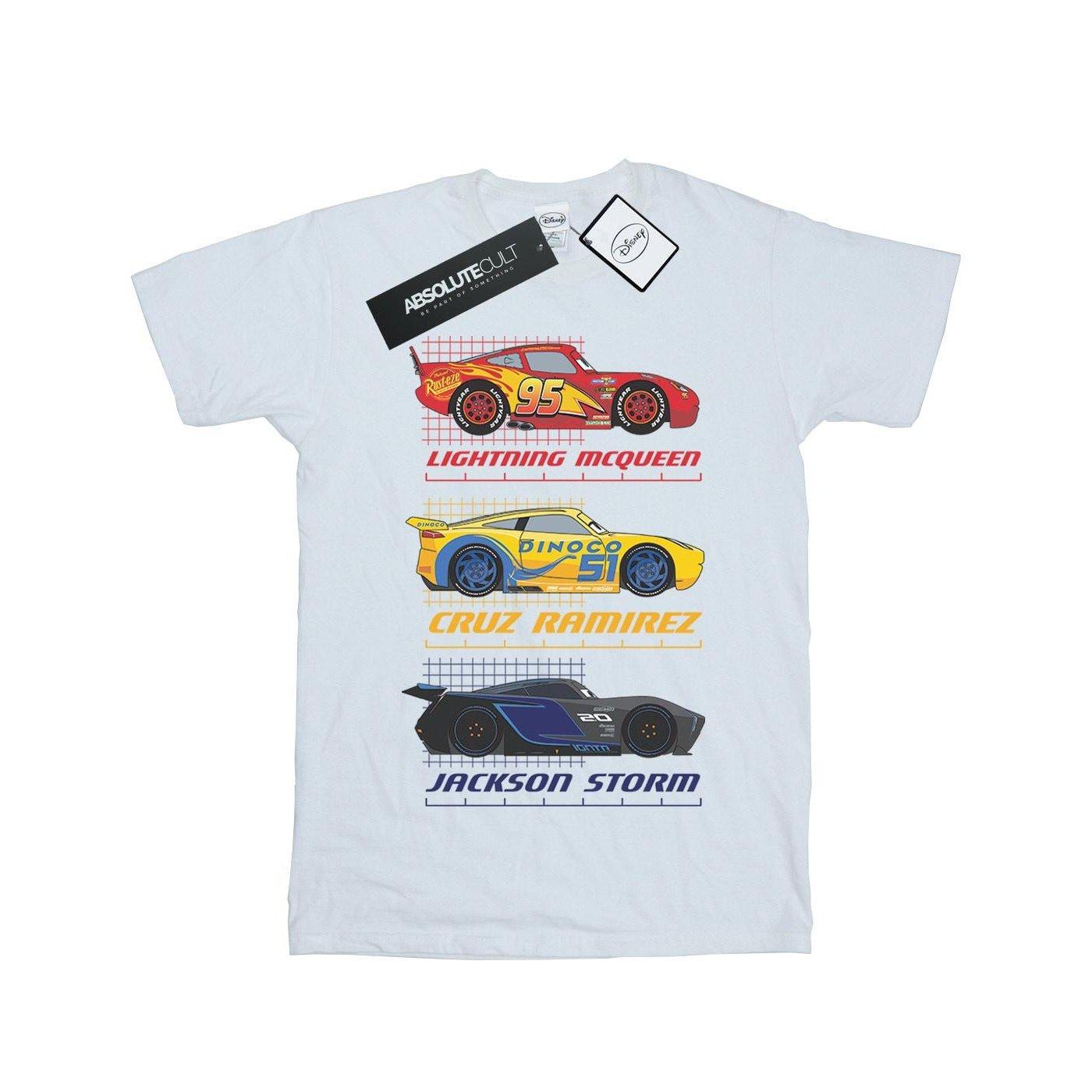 Cars - Racer Profile TShirt, 128, Weiss von Cars