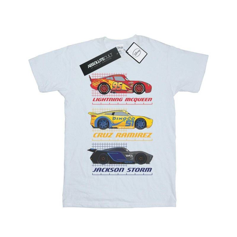 Racer Profile Tshirt Mädchen Weiss 152-158 von Cars