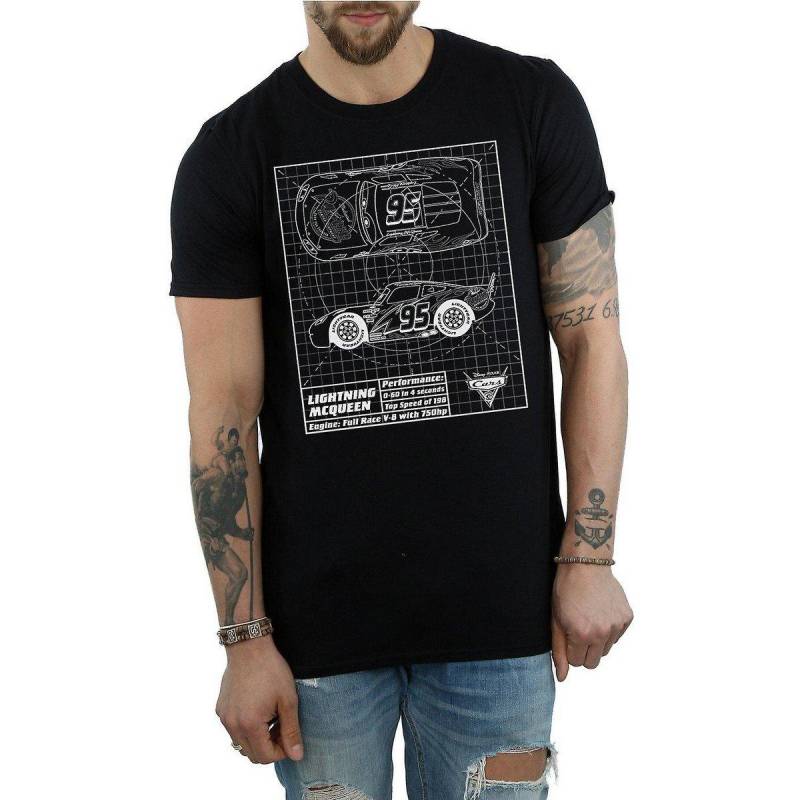 Tshirt Herren Schwarz 3XL von Cars