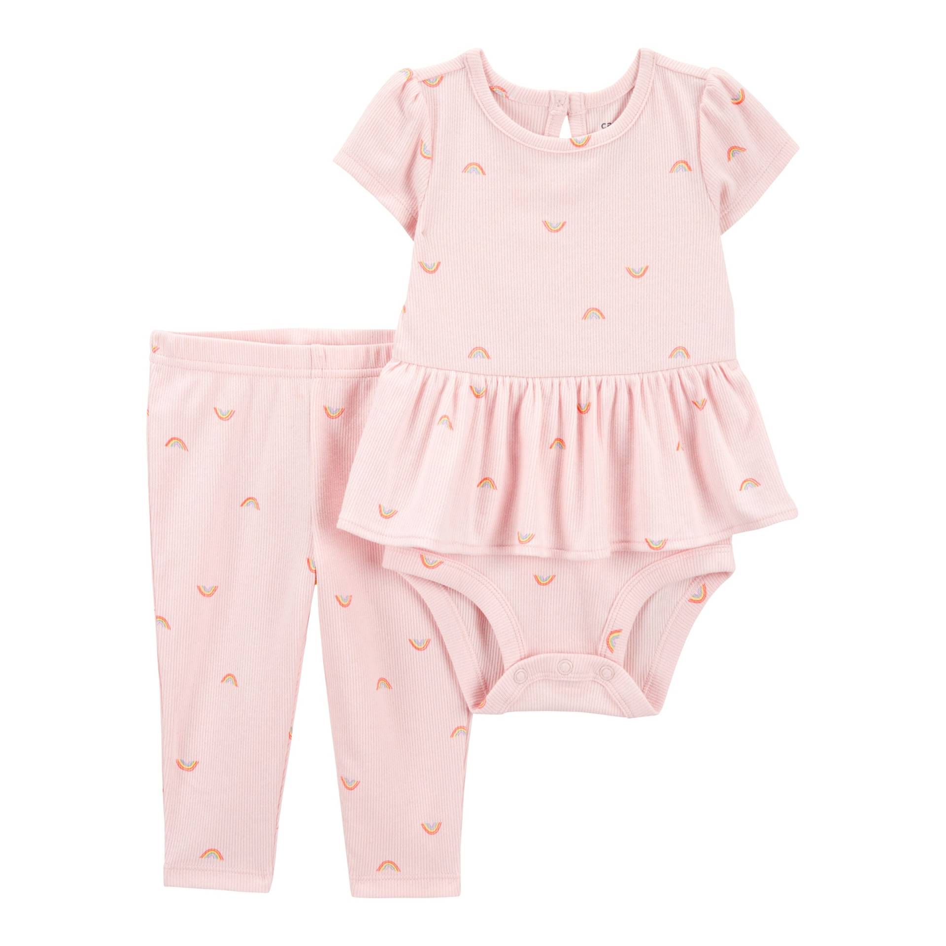 2-tlg. Set Body kurzarm und Leggings Regenbogen Rippqualität 2-tlg. Set Body kurzarm und Leggings Regenbogen Rippqualität von Carter's