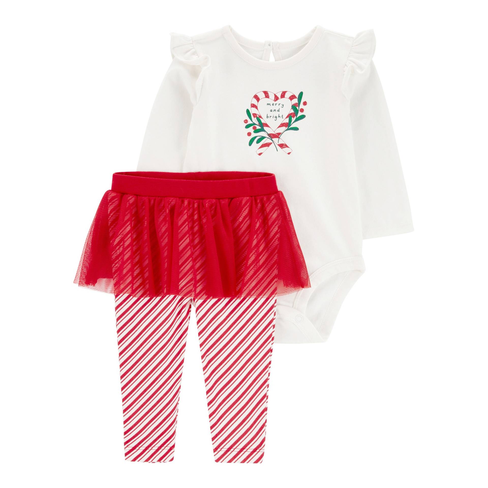 2-tlg. Set Body langarm und Leggings mit Tüllrock Weihnachten 2-tlg. Set Body langarm und Leggings mit Tüllrock Weihnachten von Carter's