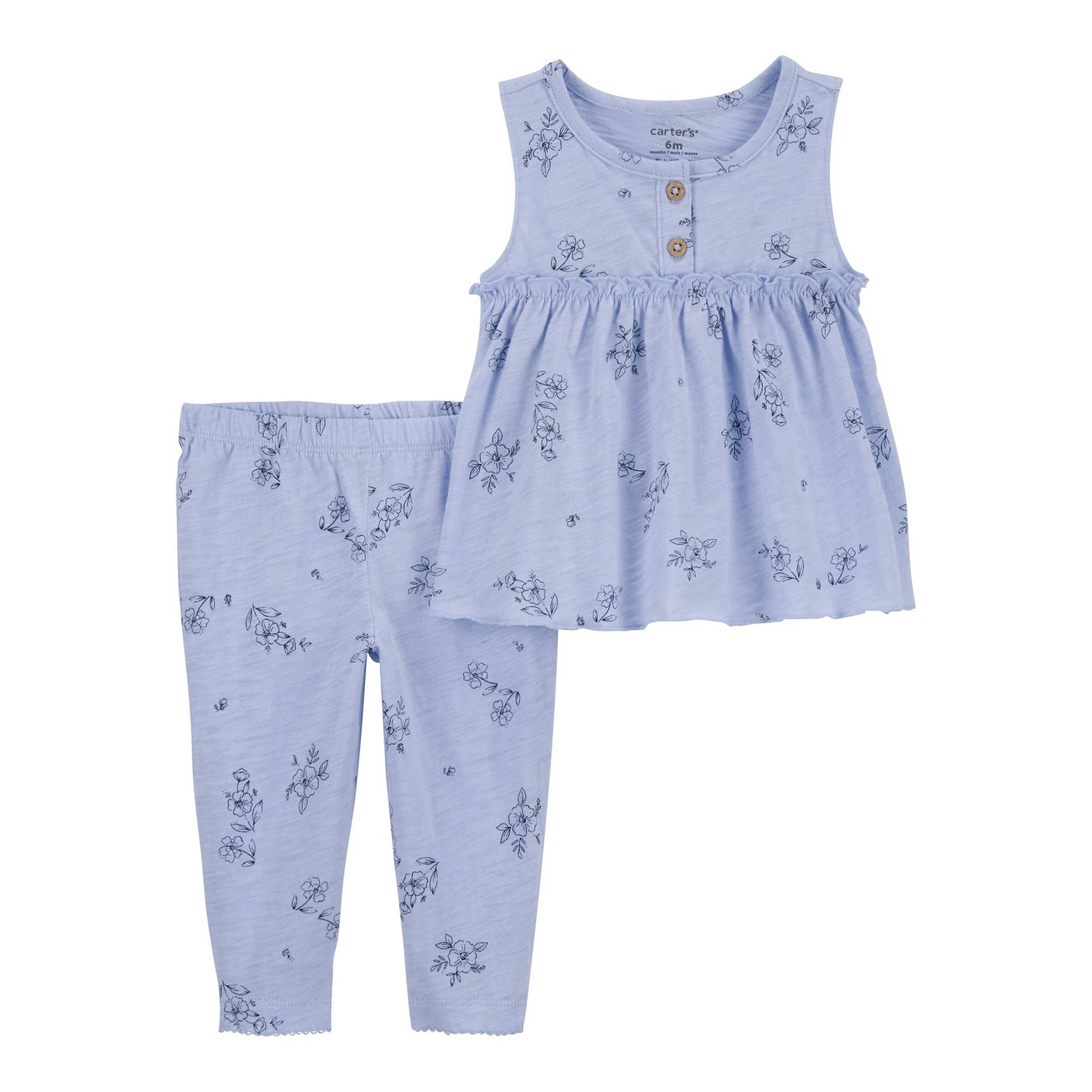 2-tlg. Set Top und Leggings Blumen von Carter's