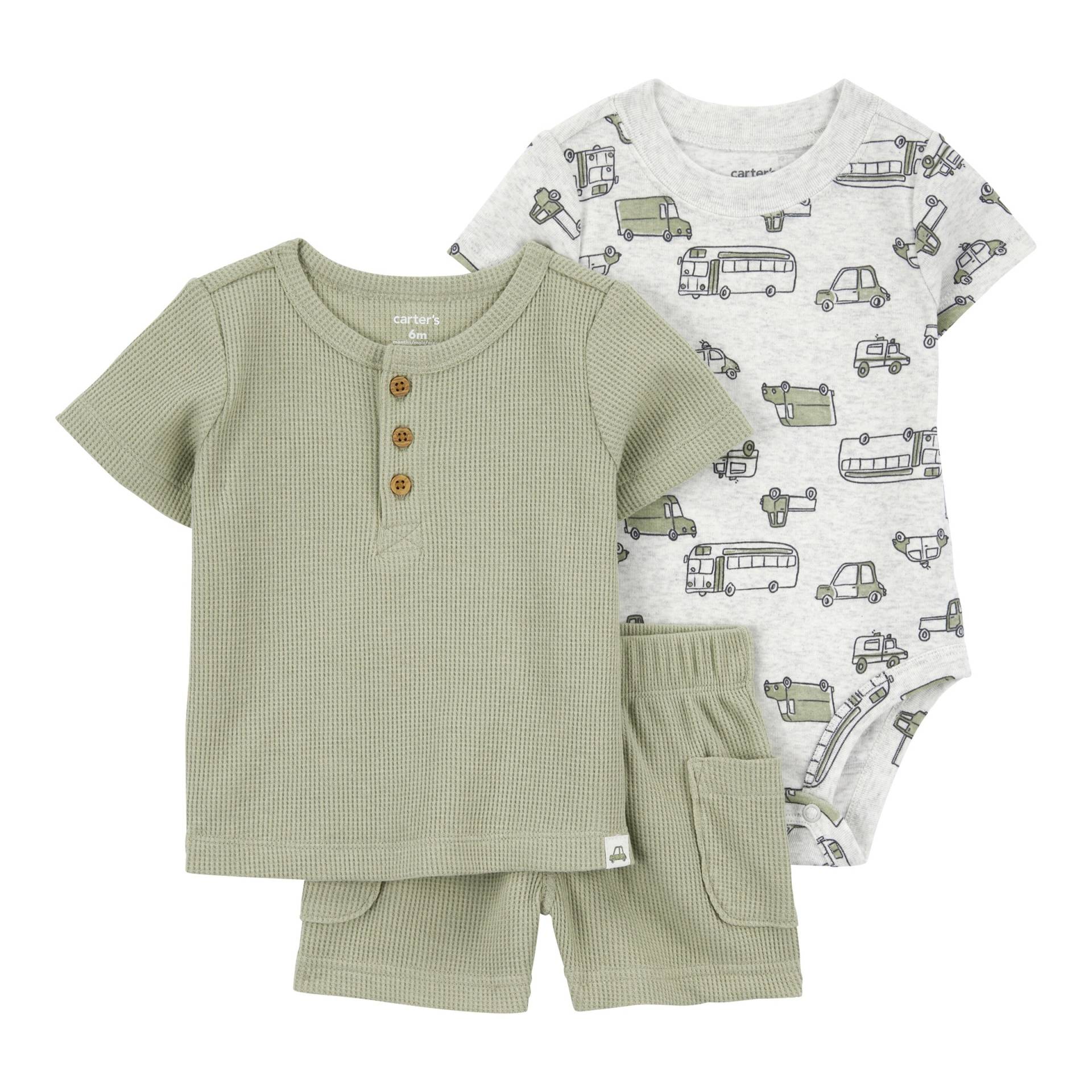 3-tlg. Set Body kurzarm, Shorts und T-Shirt Fahrzeuge 3-tlg. Set Body kurzarm, Shorts und T-Shirt Fahrzeuge von Carter's