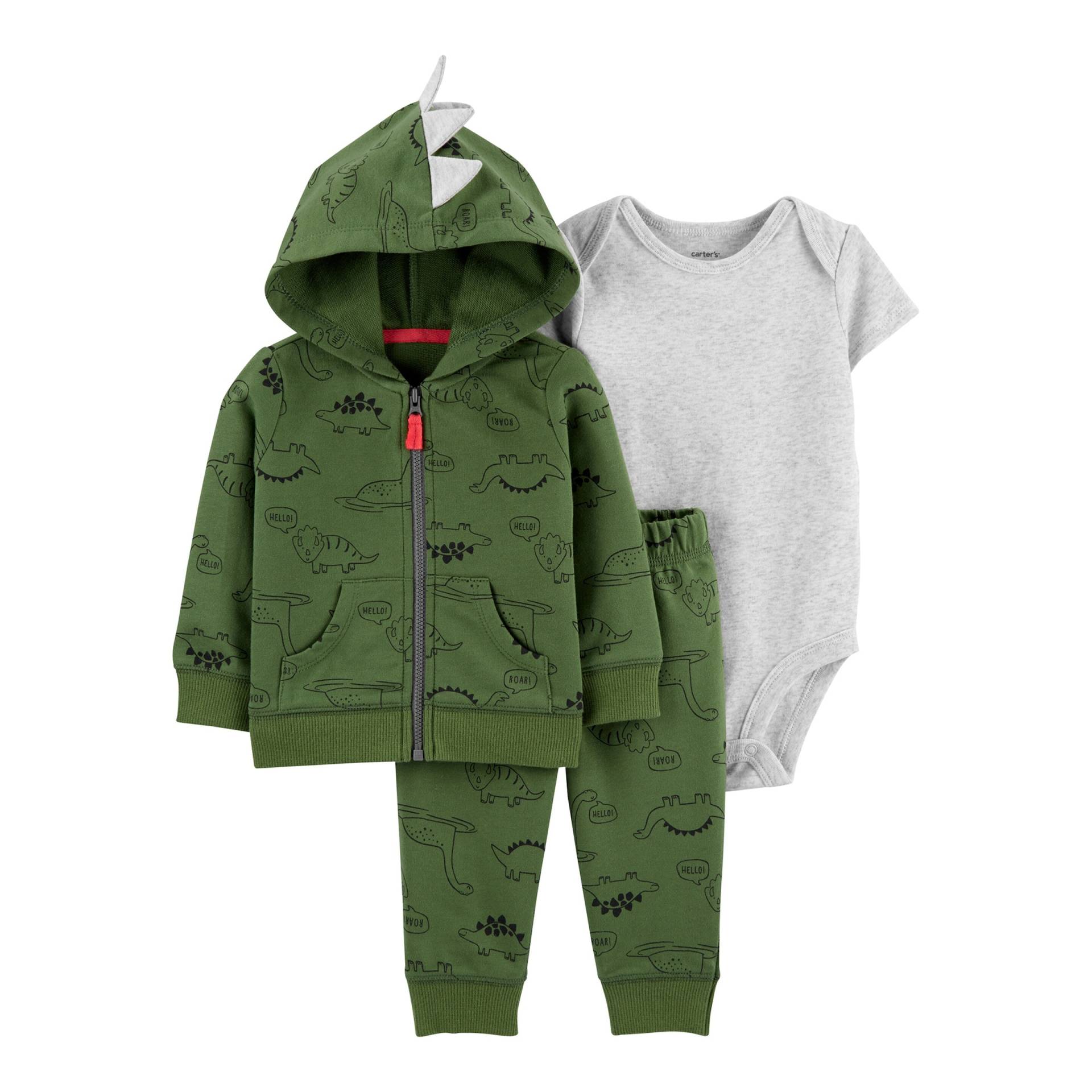 3-tlg. Set Body kurzarm, Sweatjacke und Jogginghose Dinos von Carter's