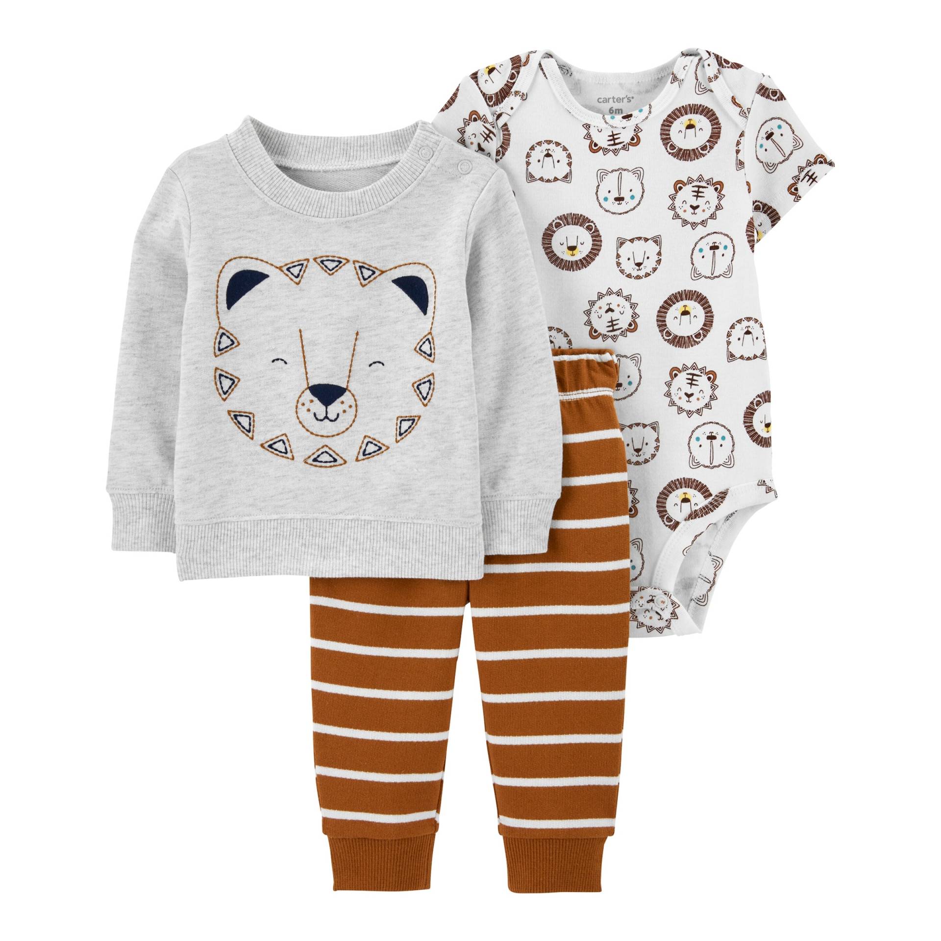 3-tlg. Set Body kurzarm, Sweatshirt und Jogginghose Tiger von Carter's