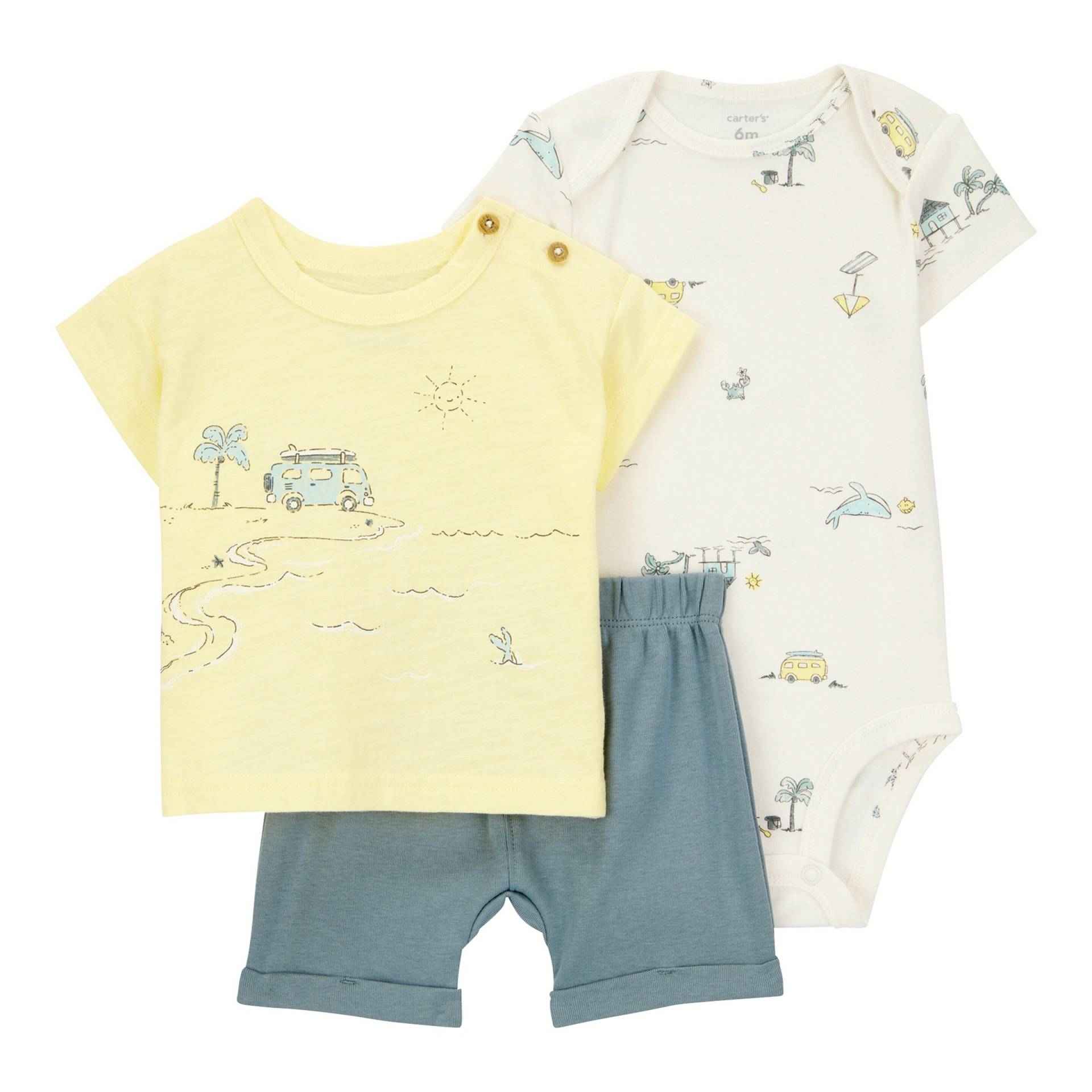 3-tlg. Set Body kurzarm, T-Shirt und Shorts Strand 3-tlg. Set Body kurzarm, T-Shirt und Shorts Strand von Carter's