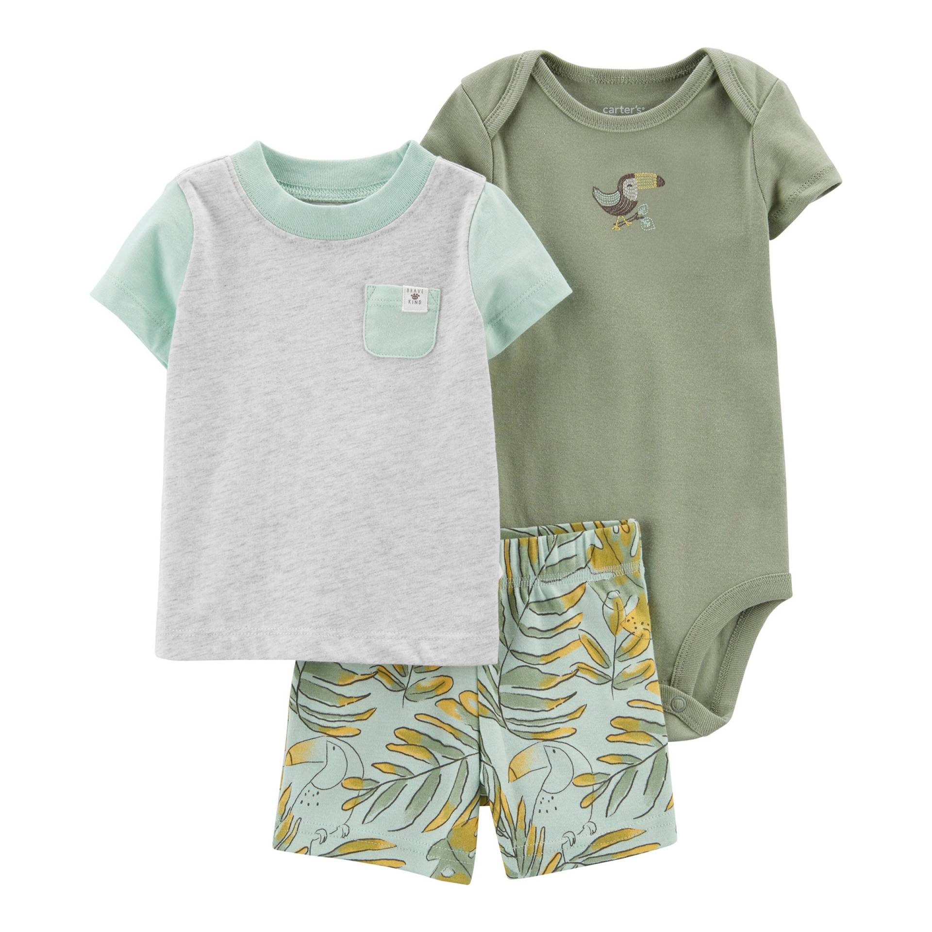 3-tlg. Set Body kurzarm, T-Shirt und Shorts Tukan 3-tlg. Set Body kurzarm, T-Shirt und Shorts Tukan von Carter's