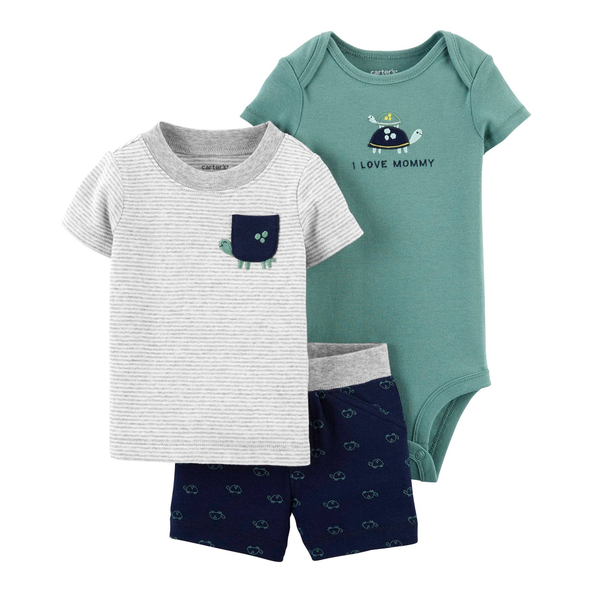 3-tlg. Set Body kurzarm, T-Shirt und Sweatshorts Schildkröte 3-tlg. Set Body kurzarm, T-Shirt und Sweatshorts Schildkröte von Carter's