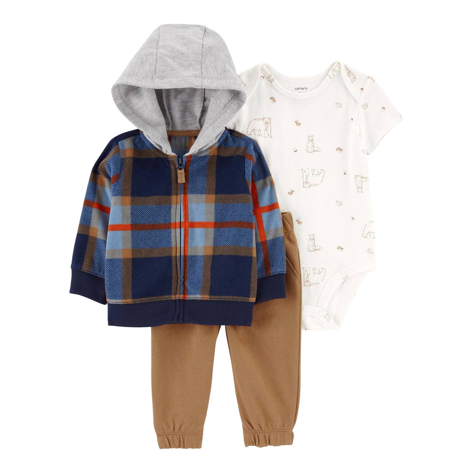 3-tlg. Set Body langarm, Sweatjacke und Jogginghose Tiere von Carter's