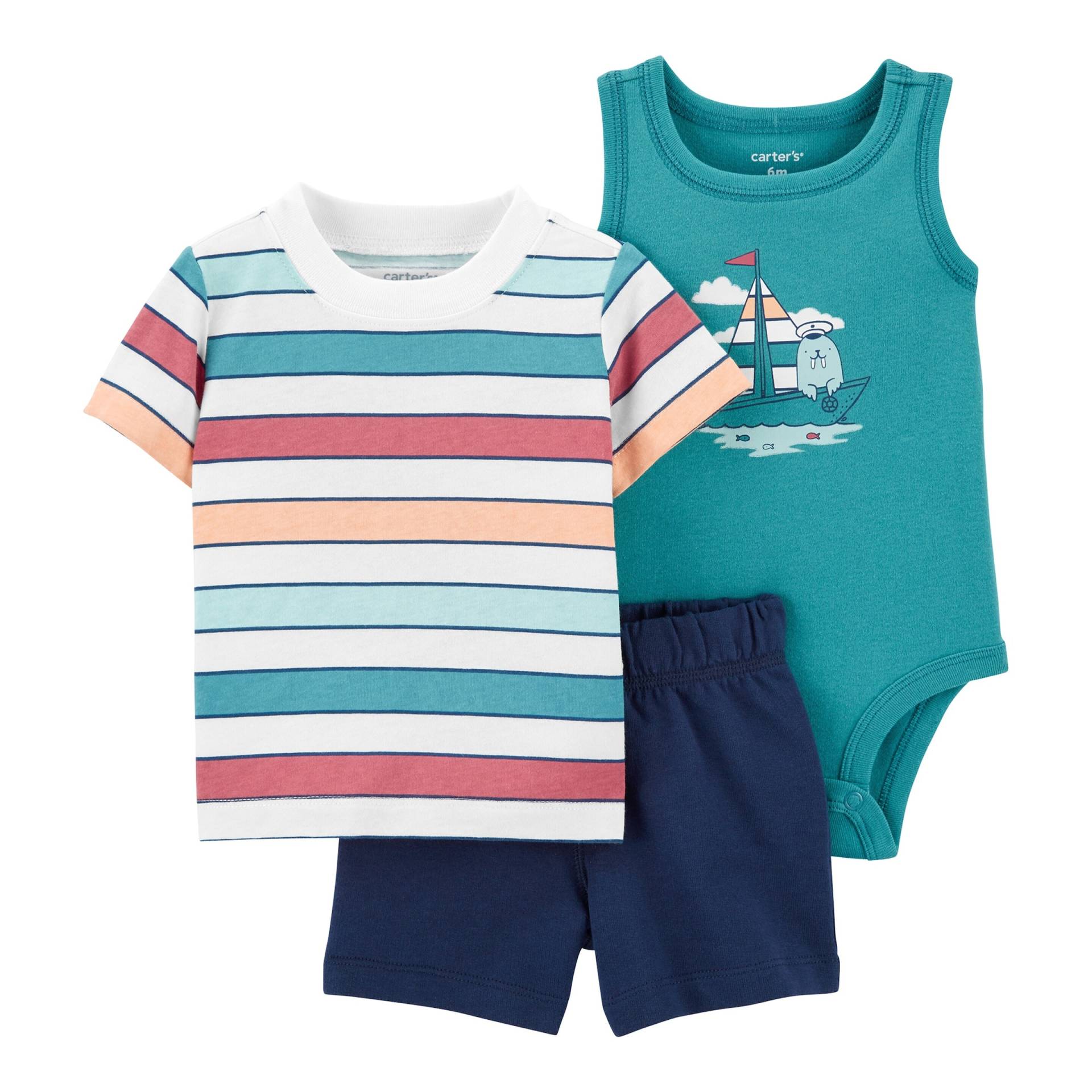 3-tlg. Set Body ohne Arm, T-Shirt und Shorts Boot 3-tlg. Set Body ohne Arm, T-Shirt und Shorts Boot von Carter's