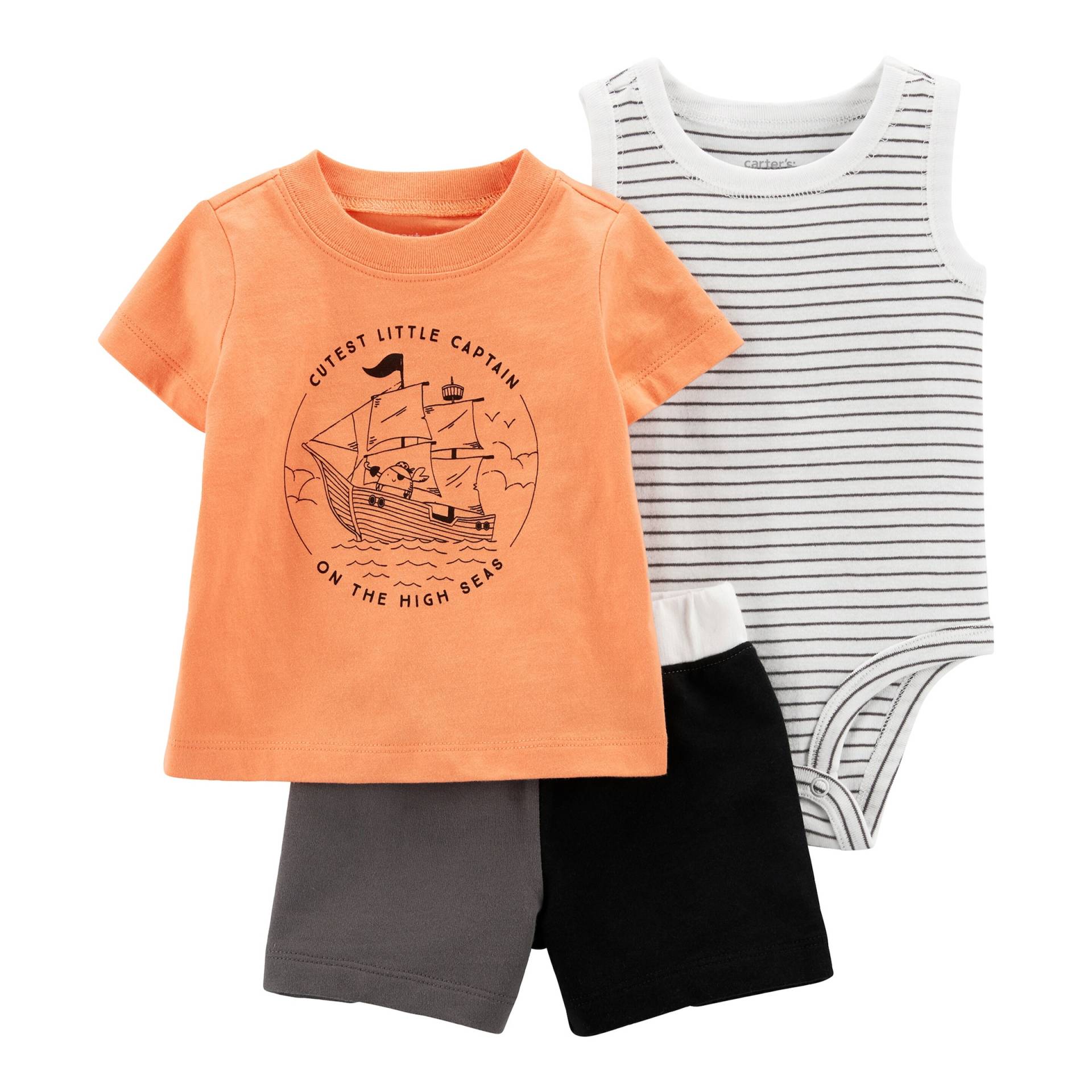3-tlg. Set Body ohne Arm, T-Shirt und Shorts Schiff 3-tlg. Set Body ohne Arm, T-Shirt und Shorts Schiff von Carter's