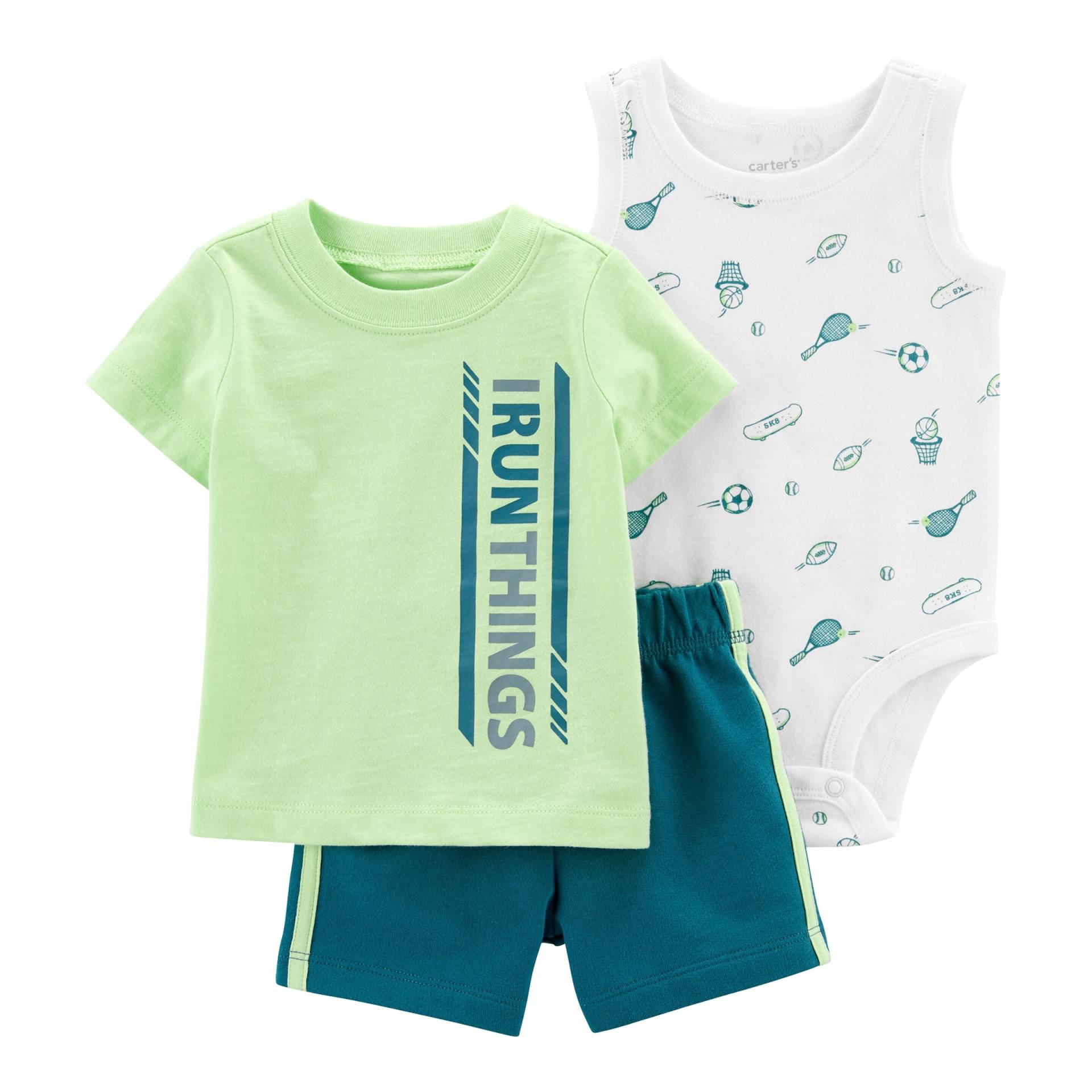 3-tlg. Set Body ohne Arm, T-Shirt und Shorts Sport 3-tlg. Set Body ohne Arm, T-Shirt und Shorts Sport von Carter's