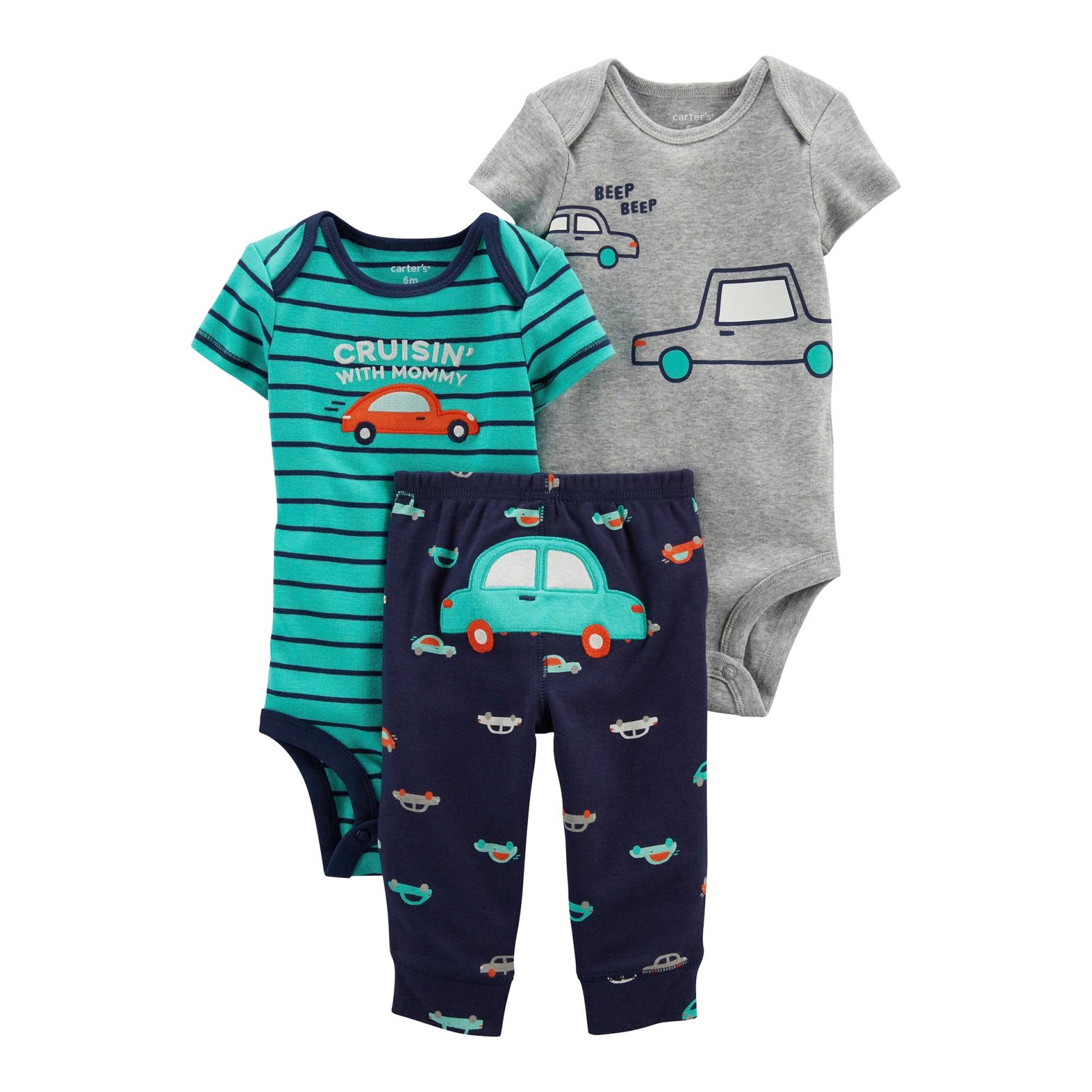 3-tlg. Set Bodys kurzarm und Jogginghose Autos 3-tlg. Set Bodys kurzarm und Jogginghose Autos von Carter's