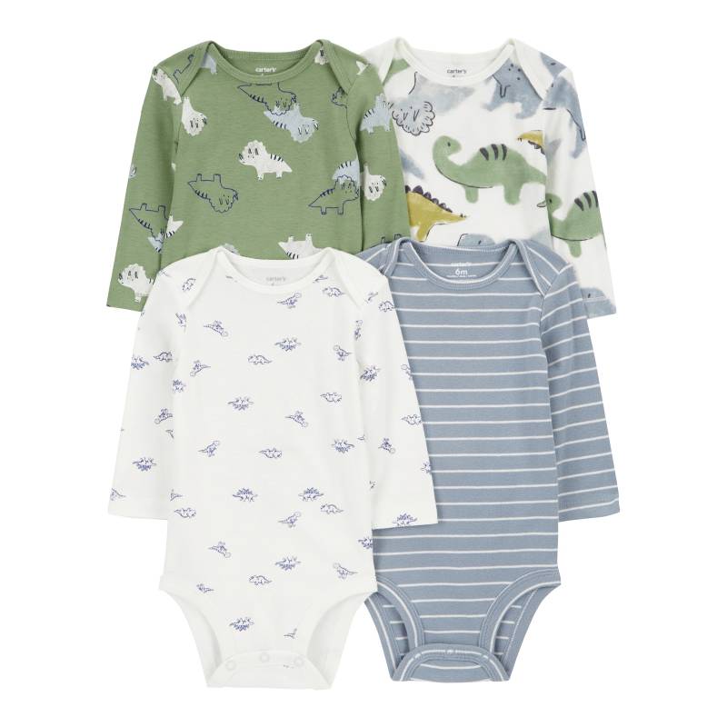 4er-Pack Bodys langarm Dinos von Carter's