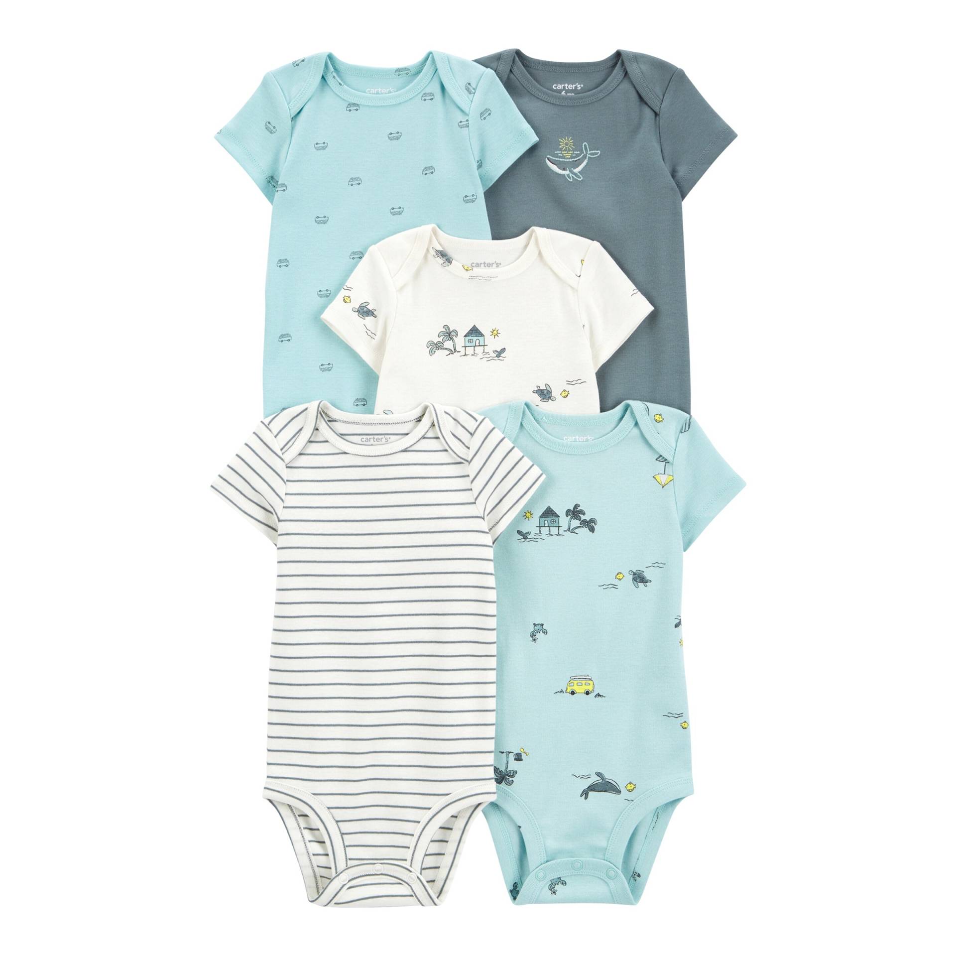 5er-Pack Bodys kurzarm Strand Ringel 5er-Pack Bodys kurzarm Strand Ringel von Carter's